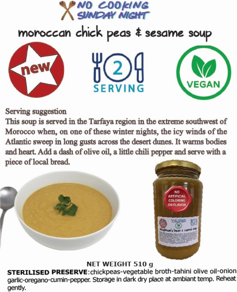 Picture of MOROCCAN CHICK PEAS AND SESAME SOUP